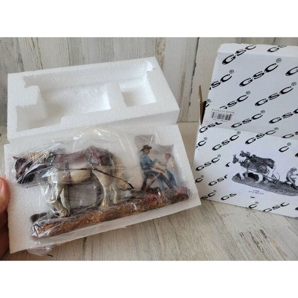 Schneiders plain folk‎ horse train carriage farmer plowing accessory people new - Picture 1 of 4